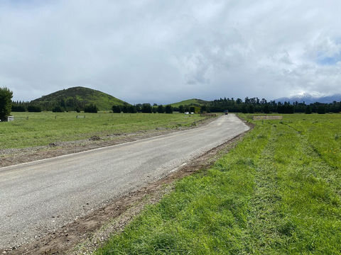 Completed subdivision road in North Canterbury