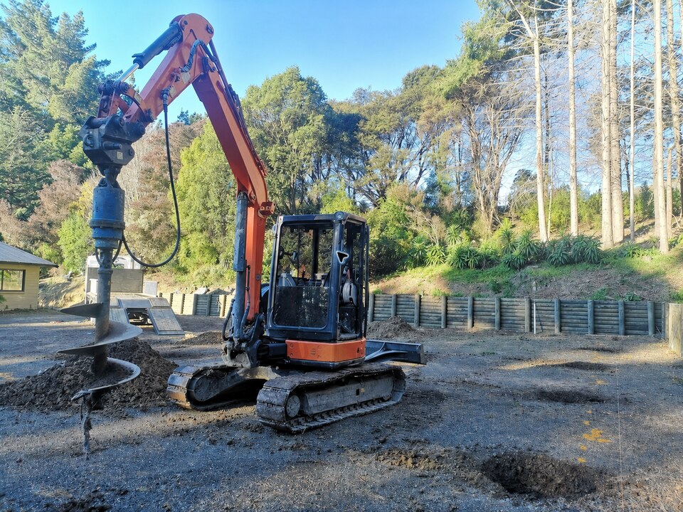 Hitachi earthmoving equipment working on a Christchurch and Canterbury site